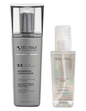 Tec Italy Frizz Hair Control Pack - Metamorfosi Leave in Cream &amp Silk System Shine