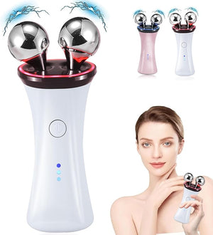 Microcurrent Facial Device - Electric Face Lifting &amp Toning for Face &amp Neck for Mother &amp Companion - Handheld Skin Care Device (White)