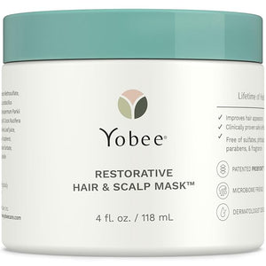 Yobee Restorative Scalp Mask - Dry Scalp Treatment Hair Mask - Probiotic Extracts Organic Honey Turmeric Vitamin B12 - Natural Dry Itchy Sensitive Scalp and Dandruff Relief - for Adults 4 fl oz