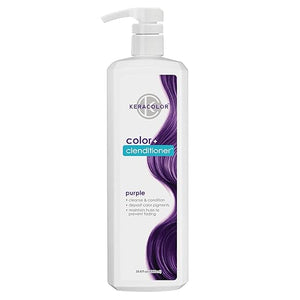 Keracolor Color + Clenditioner 3-in-1 Color-Depositing Conditioner Gentle Cleansing Conditioner Infusing Semi-Permanent Hair Color 9 Shades 33.8 Fl Oz