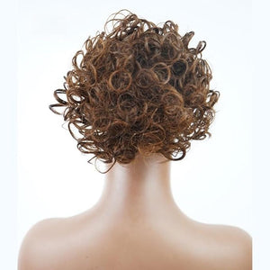 EARSHOT Hair Buns Hair Piece Ladies Fashion Wig Fluffy Curly Hair Bun Short Curly Hair Comb Ball Head Ponytail Hair Extension Synthetic Hair Bun Hair Accessories For Girls (Color : 11)