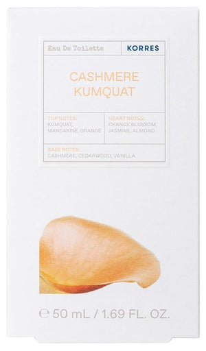KORRES Eau de Toilette Cashmere Kumquat Fragrance for Women and Men Citrus Floral Woody Perfume with Orange Blossom Vanilla &amp Cedarwood Inspired by Greek Island Scents 1.69 Fl Oz