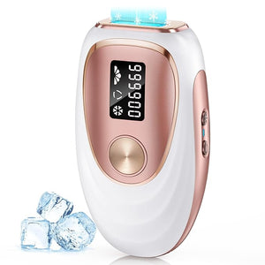 IPL Laser Hair Removal Device for Women &amp Men - Home 45¡ÆF Ice-Cooling Contact for Painless &amp Long-Lasting Results 86% Hair Reduction in 3 Weeks for Full Body &amp Bikini Line Rose Gold