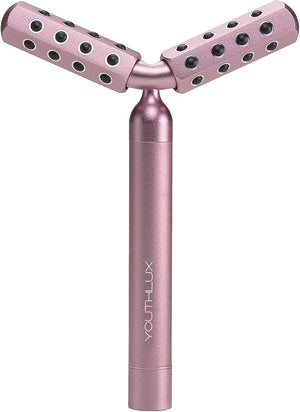 Revolution Roller - Germanium Stone Uplifting Face/Body Beauty Massage Tool/Roller/Wand for Skin Tightening/Firming De-Puffing Anti-Aging (Rose Gold)