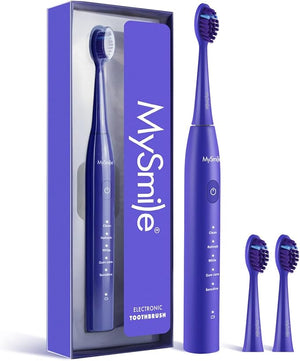 MySmile DY156 Electric Toothbrush for Adults Rechargeable Sonic Battery Toothbrush Portable with 3 Brush Heads 2 Mins 5 Modes Smart Timer 45000VPM One Charge for 60 Days