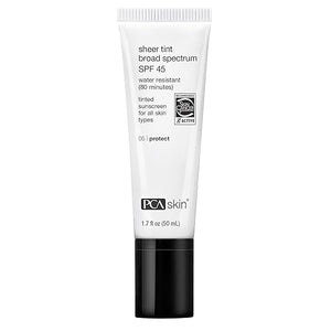 PCA SKIN Sheer Tint Broad Spectrum SPF 45 - Universally-Tinted Water-Resistant Hydrating Sunscreen for Use Alone or Under Foundation &amp Makeup (1.7 fl oz)