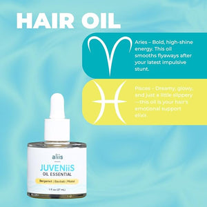 ALIIS Juveniis Hair + Skin Oil ? Multi-Use Lightweight Oil for Scalp Hair &amp Body ? Hydrates Softens &amp Restores Moisture - Fast Absorbing Non-Greasy Finish Frizz Control &amp Shine