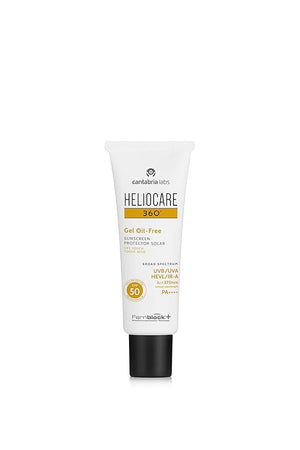 Heliocare 360 Oil-Free Gel SPF50 50ml / Gel Sunscreen For Face/Daily UVA UVB Visible light Infrared-A Anti-Ageing Sun Protection
