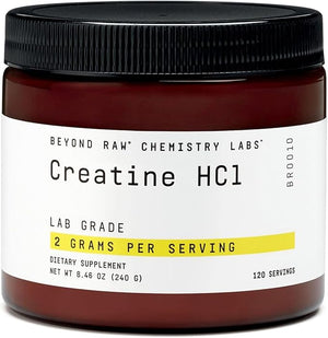 BEYOND RAW Science-Backed Creatine HCl Powder Lab Grade for Muscle Strength and Growth Energy Production Athletic Performance Cognitive Support Cellular Hydration 120 Servings