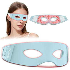 Red Light Therapy for Eyes Infrared LED Eye Mask for Under Eye Dark Circles Puffiness &amp Wrinkles Anti-Aging Collagen Booster in Just 3 Minutes a Day Soft Silicone