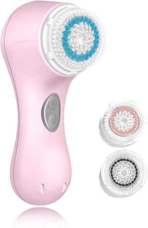 Microtree Electric Facial Cleansing Brush Sonic Vibrating Rechargeable Face Scrubber Exfoliator 2 Speeds for Gentle Clean Face Wash Brush - No Rotation Safe for All Skin Types