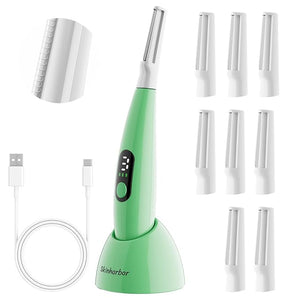Sonic Dermaplane Razor for Women Face,Women¡¯S Facial Exfoliation &amp; Peach Fuzz Hair Removal System,Anti-Aging?3 Speeds?8 Dermaplaning Blades?Rechargeable,Sonic Dermaplaning Tool
