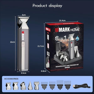 WMARK Men's Hair Trimmer Stainless Steel Body Hair Removal Tool Kevlar Professional Electric Shaving Set NG-HT001