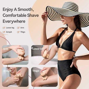 3-in-1 Electric Razor for Women¡¯s Legs &amp Bald Head IPX7 Waterproof Wet/Dry Grooming Kit with 7D Magnetic Blade 120-Min Type-C Rechargeable Razor Ideal Holiday Gift Mocha