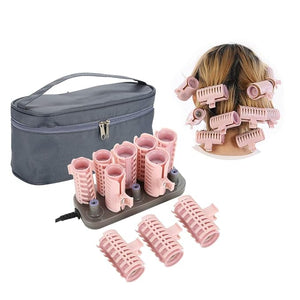 Instant Hot Compact Heat Roller with Ceramic Technology 10PCS Professional Electric Heating Hot Curling Iron Curling Barrel Hair Styling Tool For All Hair Lengths(Pro) Wholesale Business