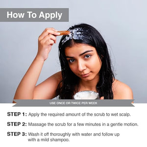 Scalp Scrub with Natural Coconut &amp Sugar | Get Up To 99% Dandruff Reduction | Dandruff Remover | For Women &amp Men | 250g