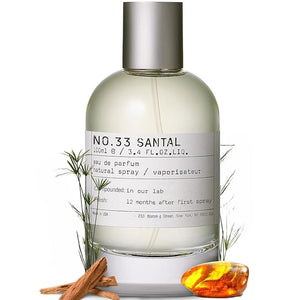 No.33 SANTAL Parfum Spray 3.4 Fl oz Unisex - Iconic Scent of New York A Cult Fragrance - Long-Lasting 100ml