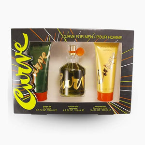 Liz Claiborne Curve 3 Pc. Gift Set (Cologne Spray + After Shave Balm + Shower Gel) for Men, 4.2 Fl Ounce