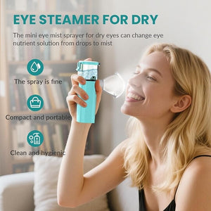 2-in-1 Nano Facial Mister &amp; Eye Mist Steamer, USB Rechargeable Portable Face and Eye Sprayer for Eyelash Extensions, Dry Eyes Relief, Skin Hydrating and Moisturizing, with Visual Water Tank