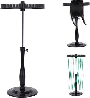 Hair Extension Holder - Storage and Ensuring Your Hair Stable. Applied to Clip Hair Extensions Colors Hair Tinsel Bangs etc. Multifunctional Extension Holder is Suitable for Family and Travel(Black