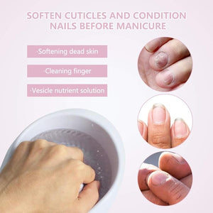 Electric Massage Nail Soaking Bowl Manicure Hand Bowl Vibration Spa Massage Soak Soothing Relaxing Manicure Machine Soften Cuticles