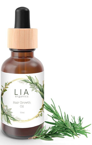 Lia Organics Hair Growth Oil - Organic Vegan cruelty free - Rosemary oil castor oil pumpkin seed oil amla oil etc. For thick healthy hair 1.70 Fl Oz (Pack of 1)