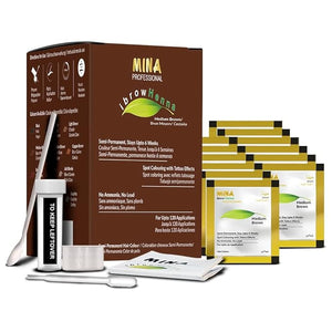 Mina ibrow Hair Color Refill Pack Medium Brown|Natural Spot coloring and Professional Hair Tinting Powder Water and Smudge Proof | No Ammonia No Lead with 100% Gray Converge