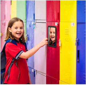 10 Pack Black Magnetic Locker Mirror5 x 7 Iocker Mirror Magnetic - Small Mirrors for School Locker Bathroom Workshop Toolbox Office CabinetEasy Install