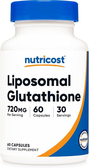 Nutricost Liposomal Glutathione Supplement 60 Capsules 720 mg Per Serving - Vegan GMO-Free 30 Servings