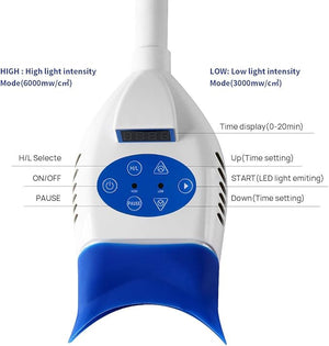 36W Dental Teeth Whitening Machine Cold Blue Light Bleaching Accelerator with 10 LED Whitening Tooth Lamp