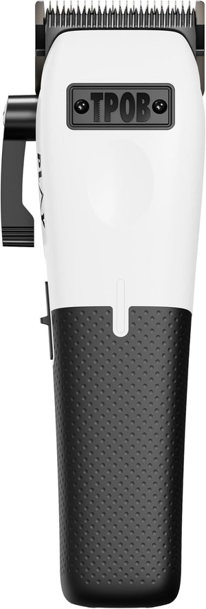 TPOB Play Barber Hair Clippers for Men 7500 RPM with Rubber Grips (White 3 Set)