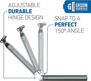 Chargeworx Electric Back Shaver and Body Hair Trimmer for Men ? Extendable Long-Handle Back Razor for Hard-to-Reach Areas Battery Powered Manscaping Tool for Coarse Back Hair and Full Body Grooming