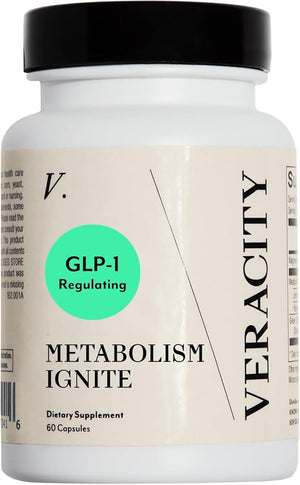 Veracity Metabolism Ignite - Boosts GLP-1 to Reduce Appetite and Cravings for Clinically Proven Weight Loss - Natural GLP-1 &amp; Metabolic Support Supplement - Burns Fat - Side Effect Free - 30 Servi