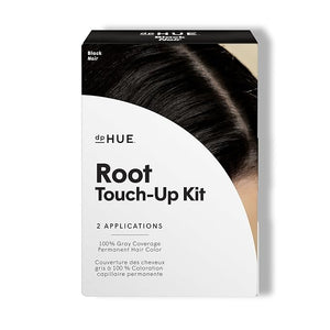dpHUE Root Touch-Up Kit, Black - Permanent Hair Color for Gray Coverage - Includes Two Applications - Paraben, SLS &amp; SLES Sulfate Free - Leaping Bunny Certified