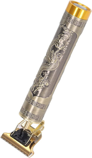 Qinlorgo Professional Hair Clipper Heavy Duty High Efficiency Compact TBlade Hair Clipper for Hair Cutting (Dragon Pattern Charging Stand)