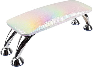 LIONVISON Arm Rest for Nails Tech: Microfiber Leather Hand Rest for Nails Cushion Hand Rest Pillow for Nails Toenails Detachable Nail Art Accessories Tool for Nails Tech (Crocodile Silver)