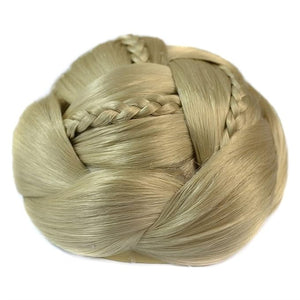 SONGCHAO Fake Hair Bun 1 Pack Synthetic Hair Bun Ponytail Hair Extensions Donut Bun Elaborate Braided Braid Bun Wig Claw Clip On Hair Bun Hair Accessories (Color : J18-KB88)