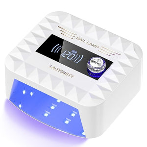 268W UV Nail Lamp Cordless LadyMisty UV Light for Gel Nails with Convenient Knob Dual Light Source Precise Curing &amp LCD Display Screen Portable Wireless Nail Lamp Fast Curing for Nail Salon &a