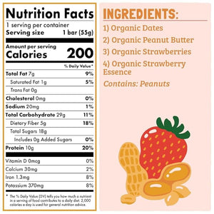 Skout Organic Plant-Based Protein Bars Peanut Butter &amp Jelly (12 Pack) - 10g Protein - Vegan Protein Bars - Only 5 Ingredients - Easy Snack - Gluten Dairy &amp Soy Free