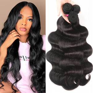 UNICE Malaysian Body Wave Human Hair Weave 3 Bundles 100% Unprocessed Virgin Human Hair Weave Sew In Human Hair Extensions Natural Color 16 16 16 inch