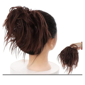 Hair Accessories Messy Bun Hair Slice Ponytail Hair Extensions with Elastic Rubber Band Synthetic Fluffy Bun Women Wig Hair Bun Hair Pieces For Women(0016)