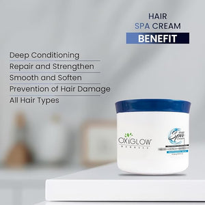 OxyGlow Herbals Hair Spa Cream|Revitalizes Dry Scalp|Normalize Oil Secretions|Deep Nourishment for roots &amp Smoothesn Hair|250Grams