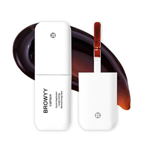 Liptique Korean Lip Stain Peel Off - 24 Hour Long Lasting Lip Tattoo, Waterproof &amp; Transfer Proof, Nourishing &amp; Hydrating Lip Tint for Women, Instant Plumping Lip Tints Peel Off (008 BROWYY)