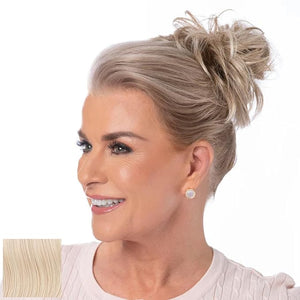 Toni Brattin Twist Classic - Hair Piece Accessory - Instant Volume &amp Styling for Women - Wrap Around Short or Long Ponytail - Quick and Easy to Use Wrap Up Bun - Heat-Friendly Fiber (Platinum)