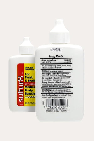 Sulfur 8 Dandruff Treatment for Braids 12 oz Loc Twist &amp Braid Oil 4 oz Medicated Scalp Solution 2.5 oz &amp Loc Twist &amp Braid Gel 6 oz ? Complete Protective Style Care Set