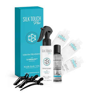 Hair Bar NYC DYI Silk Touch Plus Keratin Smoothing Treatment Home Kit - Vegan &amp Formaldehydee Free Made in Italy (For All Hair Types) Up to 2 Applications Lasts up to 5 months