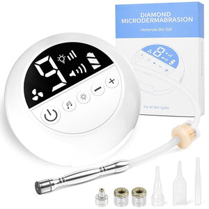 Diamond Micro-dermabrasion Machine, 2 in 1 Dermabrasion Facial Machine for Exfoliation &amp; Blackhead Removal, Home Use Facial Skin Care Device