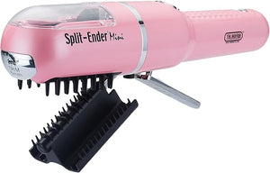 Split Ender Mini ? Original Cordless Split End Hair Trimmer for Dry Damaged Brittle Curly Frizzy or Straight Hair ? Battery Operated Home Styling Tool for Split Ends (Battery-Powered Light Pink)