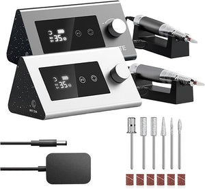 Nail Drill 35000RPM Electric Nail Drill Manicure Machine for Hand and Foot Repair Manicure Cutter Set Nail Gel Polisher Salon Equipment Professional Nail ToolsWhiteset-A