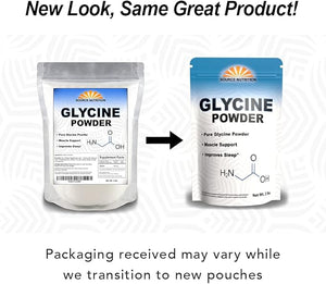 Glycine Powder (2 lbs) - Promotes Restful Sleep Muscle Energy and Strength Memory and Cognition Support (Resealable Bag)